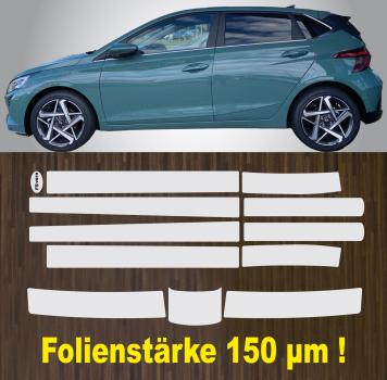 Lackschutzfolien-Komplett-Set für  Ladekante und Türeinstiege Einstiegsleisten für Hyundai i20 ab 2020